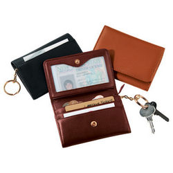 Personalized Nappa Leather Wallet with Removable Key Ring