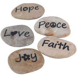 5 Sentiment Paper Weight Faith Rocks