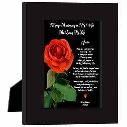 'The Love of My Life' Happy Anniversary To My Wife Love Poem Card