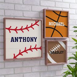 Personalized Sports Framed Wall Sign