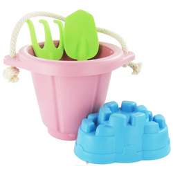 Recycled Plastic Pink Bucket Sand Play Set