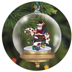 Santa Glass Globe Ornament