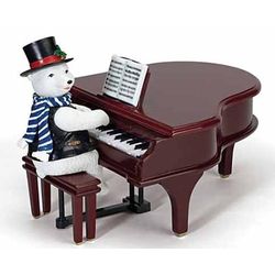 Play It Again Polar Bear with Baby Grand Piano Music Box
