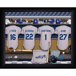 Personalized Los Angeles Dodgers MLB Locker Room Print