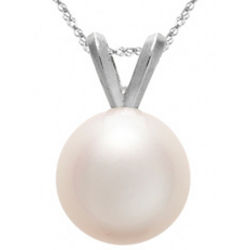 Freshwater Pearl in 14k White Gold Necklace