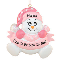 Soon to Be Seen Snowbaby Girl Christmas Ornament