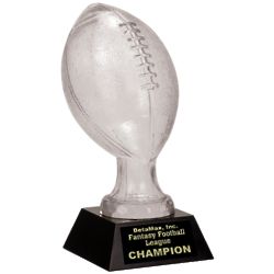 Personalized Glass Football Award
