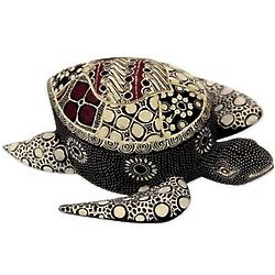 Sea Turtle Secret Batik Decorative Box
