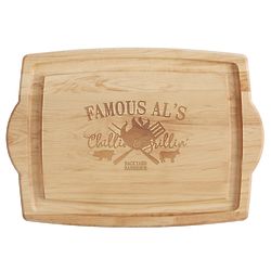Personalized Chillin' & Grillin' Oversized Wood Cutting Board