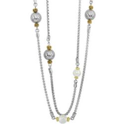 Designer Inspired Faux Pearl and Bead Necklace