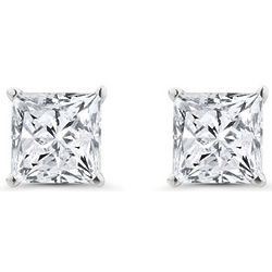 Diamond Stud Earrings in 18k White Gold