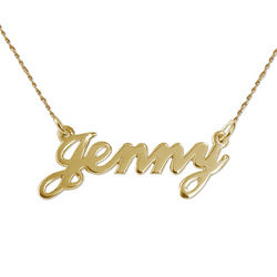 Small 14k Yellow Gold Name Necklace
