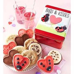 Bugs and Kisses Valentine's Day Cookie Tin