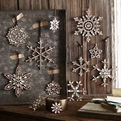 Small Calliope Rhinestone Snowflake Ornament