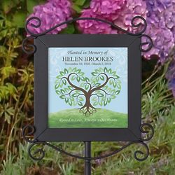Personalized Rooted in Love Memorial Garden Stake