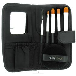 Professional Brush Set with Case and Puff