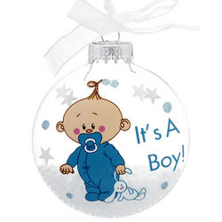 Personalized It's a Boy Christmas Ornament