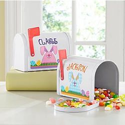 Personalized Hoppy Bunny Easter Mailbox with Jelly Beans