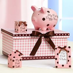 Baby's First Keepsakes Set in Pink or Blue