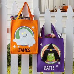 Personalized Light-Up Halloween Trick-or-Treat Bags