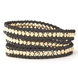 House of Harlow 1960 Karma Wrap Bracelet in Black and Gold