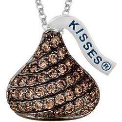 Chocolate Cubic Zirconia Hershey's Kiss Necklace