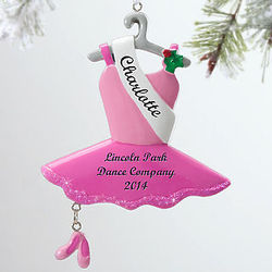 Girl's Personalized Ballerina Christms Ornament