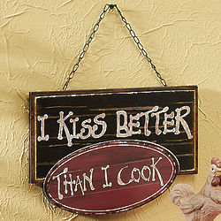 I Kiss Better Than I Cook Wall Art