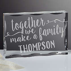 Personalized Together We Make a Family Decorative Block