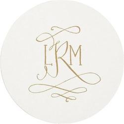 Personalized Monogram Letterpressed Coasters