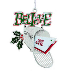 Believe Santa's Mailbox Christmas Ornament