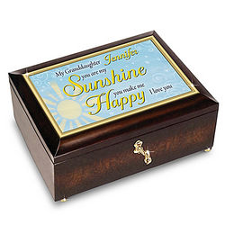Granddaughter, You Are My Sunshine Personalized Music Box