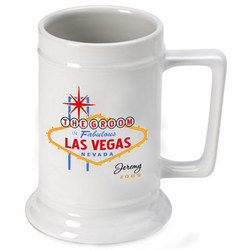 Personalized Vegas Bachelor Party Beer Stein