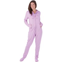 Lightweight Lavender Hoodie-Footie Pajamas