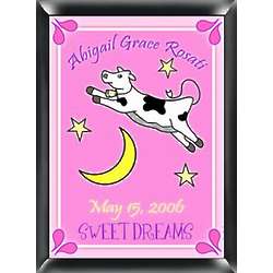 Cow Jumped Over the Moon Personalized Girl's Room Sign