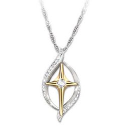 Faith Is Believing Diamond Cross Pendant