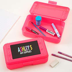 Personalized All Mine! Pink Pencil Box