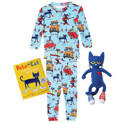 Pete the Cat Gift Set: Cotton Blue Pajamas, Book, and Toy