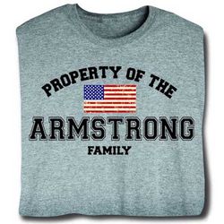 Personalized Property of Family US Flag T-Shirt