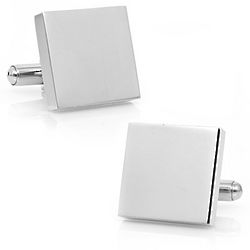 Stainless Steel Square Infinity Cuff Links