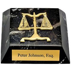 Personalized Scales of Justice Paperweight