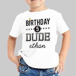 Personalized Birthday Dude Youth T-Shirt