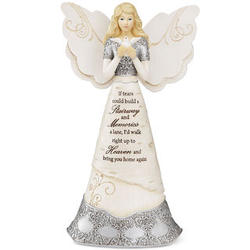 Ceramic Memorial Angel with Dove