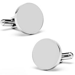 Stainless Steel Round Infinity Cuff Links