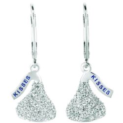 Hershey's Kiss Cubic Zirconia Earrings in Sterling Silver