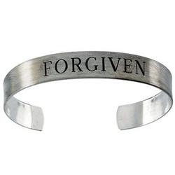Forgiven Sterling Silver 9.5mm Antiqued Cuff Bracelet
