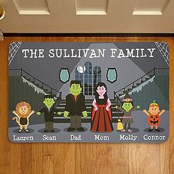 Spooky Family Halloween Doormat