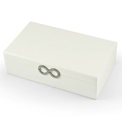 18-Note Infinity Musical Jewelry Box in Matte White