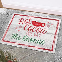 Personalized Hot Cocoa This Way Doormat