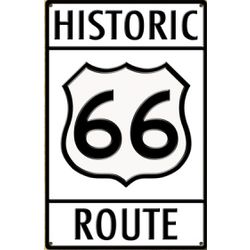 Authentic Metal Route 66 Historic Route Sign